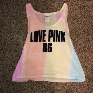 Victoria Secret Pink tie dye workout tank top